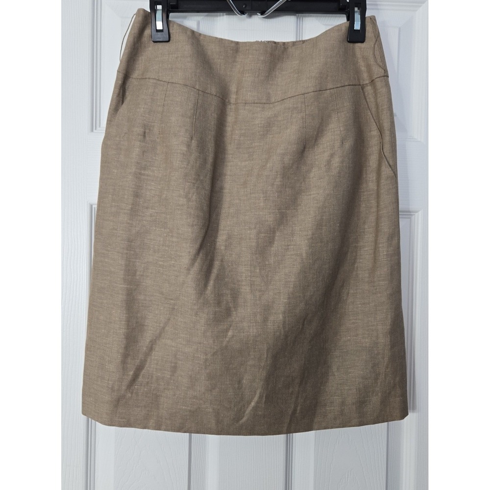 Antonio Melani Womans Linen Blend Pencil Skirt Size 4 Has side pockets